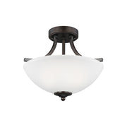 Generation Lighting - 7716502-710 - Two Light Semi-Flush Convertible Pendant - Geary - Bronze