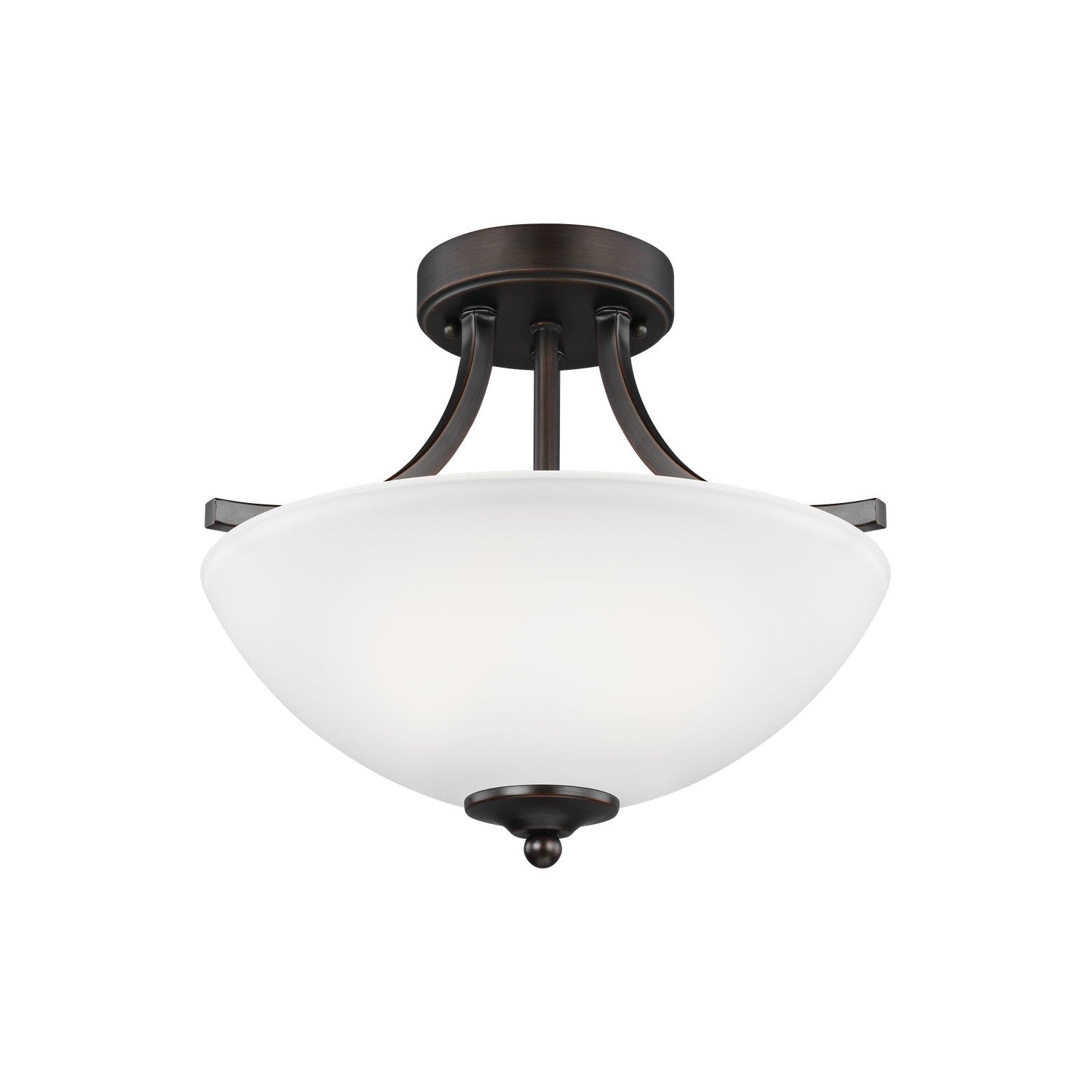Generation Lighting - 7716502-710 - Two Light Semi-Flush Convertible Pendant - Geary - Bronze