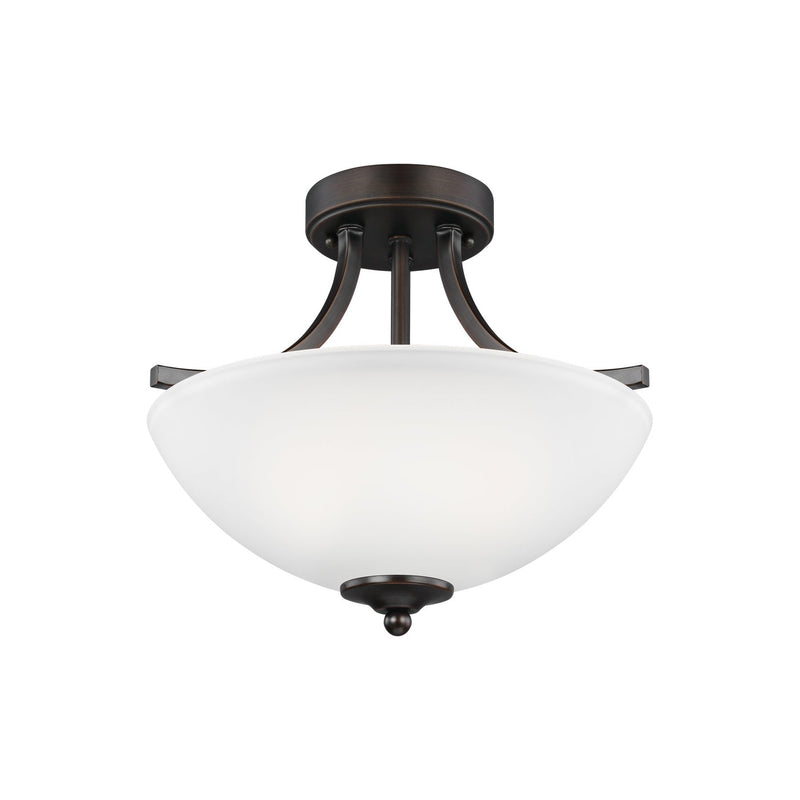 Generation Lighting - 7716502-710 - Two Light Semi-Flush Convertible Pendant - Geary - Bronze