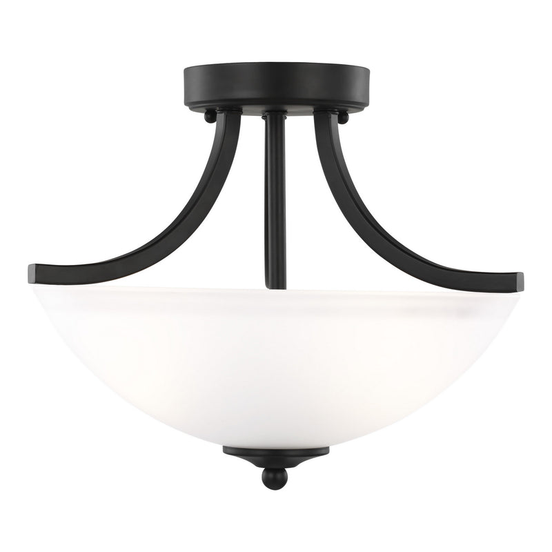 Generation Lighting - 7716502EN3-112 - Two Light Semi-Flush Convertible Pendant - Geary - Midnight Black