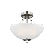 Generation Lighting - 7716502EN3-962 - Two Light Semi-Flush Convertible Pendant - Geary - Brushed Nickel