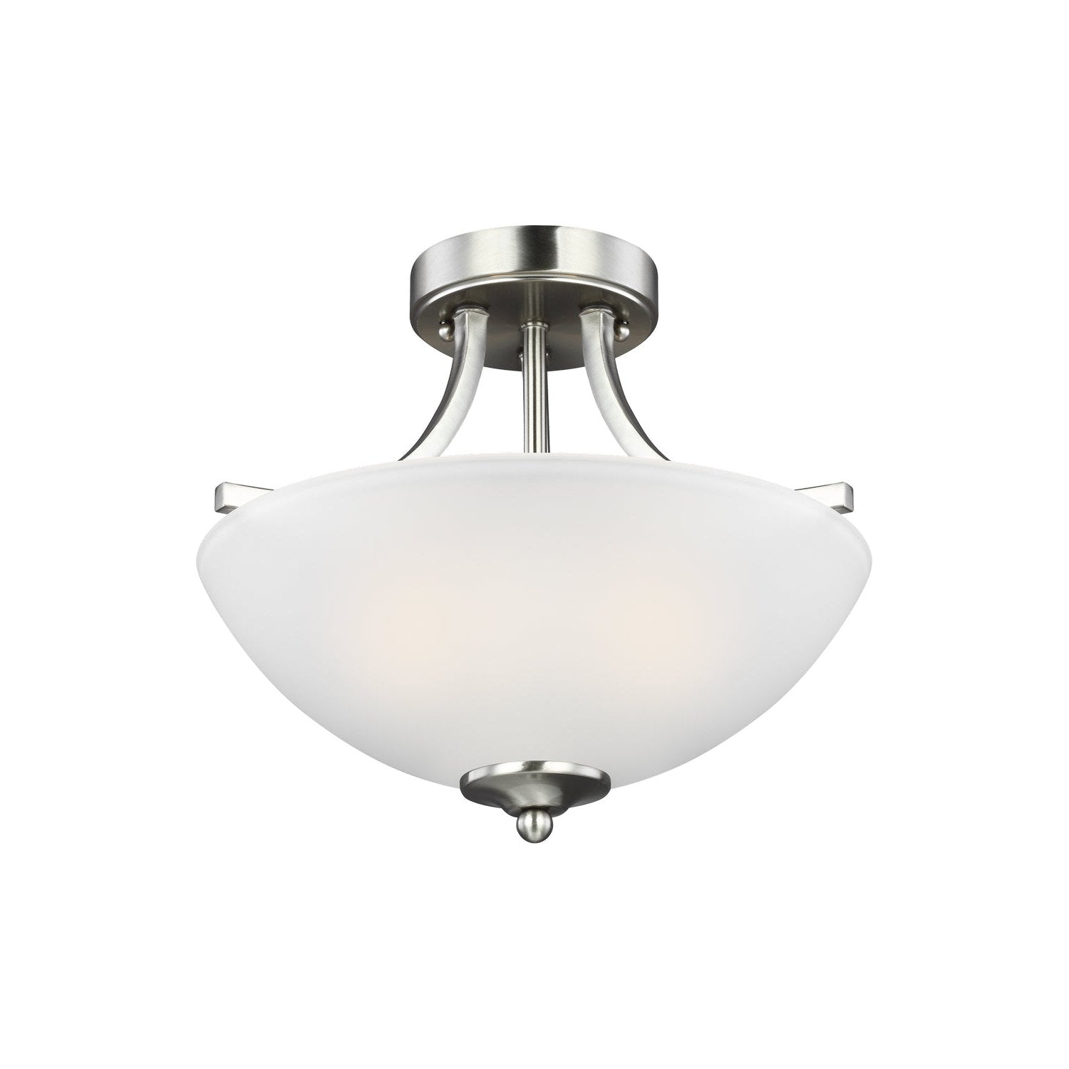 Generation Lighting - 7716502EN3-962 - Two Light Semi-Flush Convertible Pendant - Geary - Brushed Nickel
