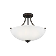 Generation Lighting - 7716503-710 - Three Light Semi-Flush Convertible Pendant - Geary - Bronze