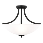Generation Lighting - 7716503EN3-112 - Three Light Semi-Flush Convertible Pendant - Geary - Midnight Black