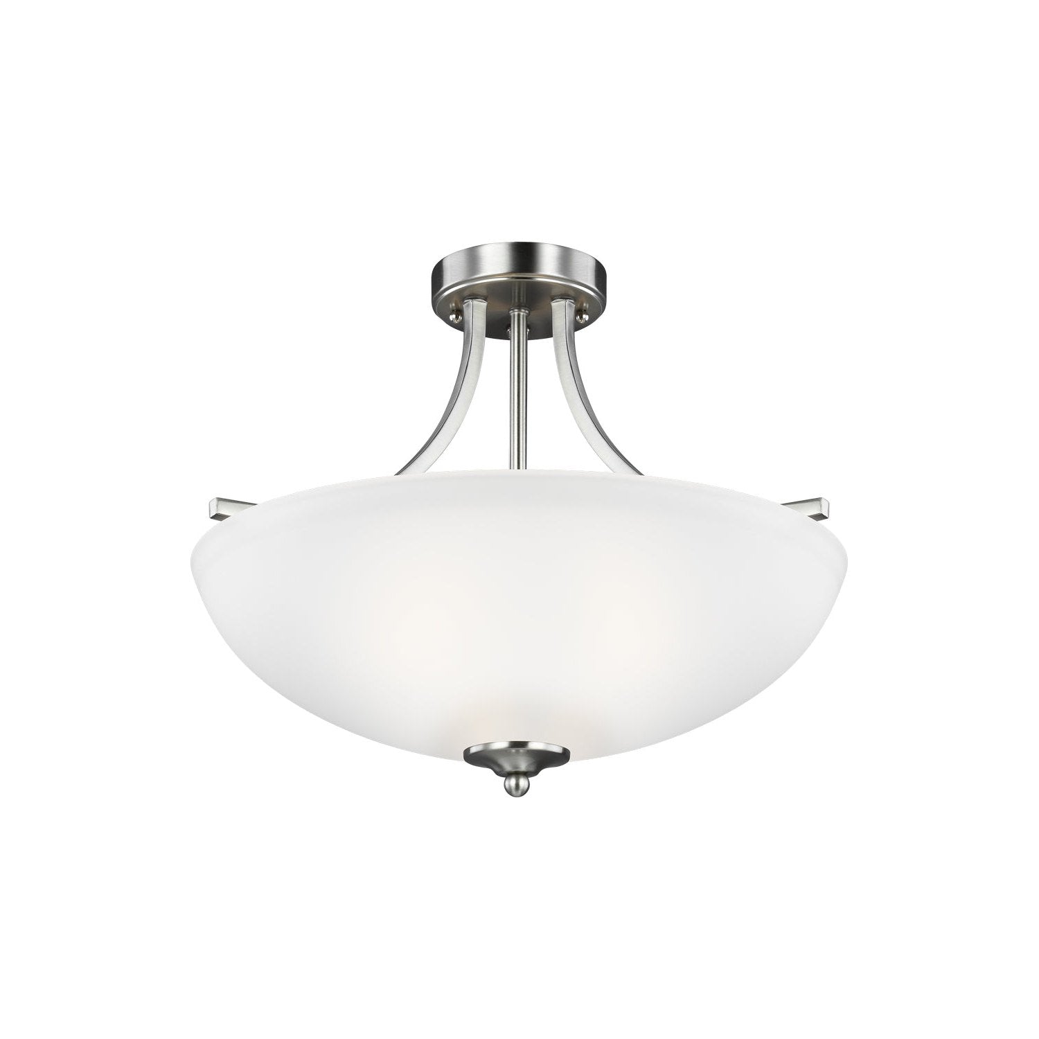 Generation Lighting - 7716503EN3-962 - Three Light Semi-Flush Convertible Pendant - Geary - Brushed Nickel