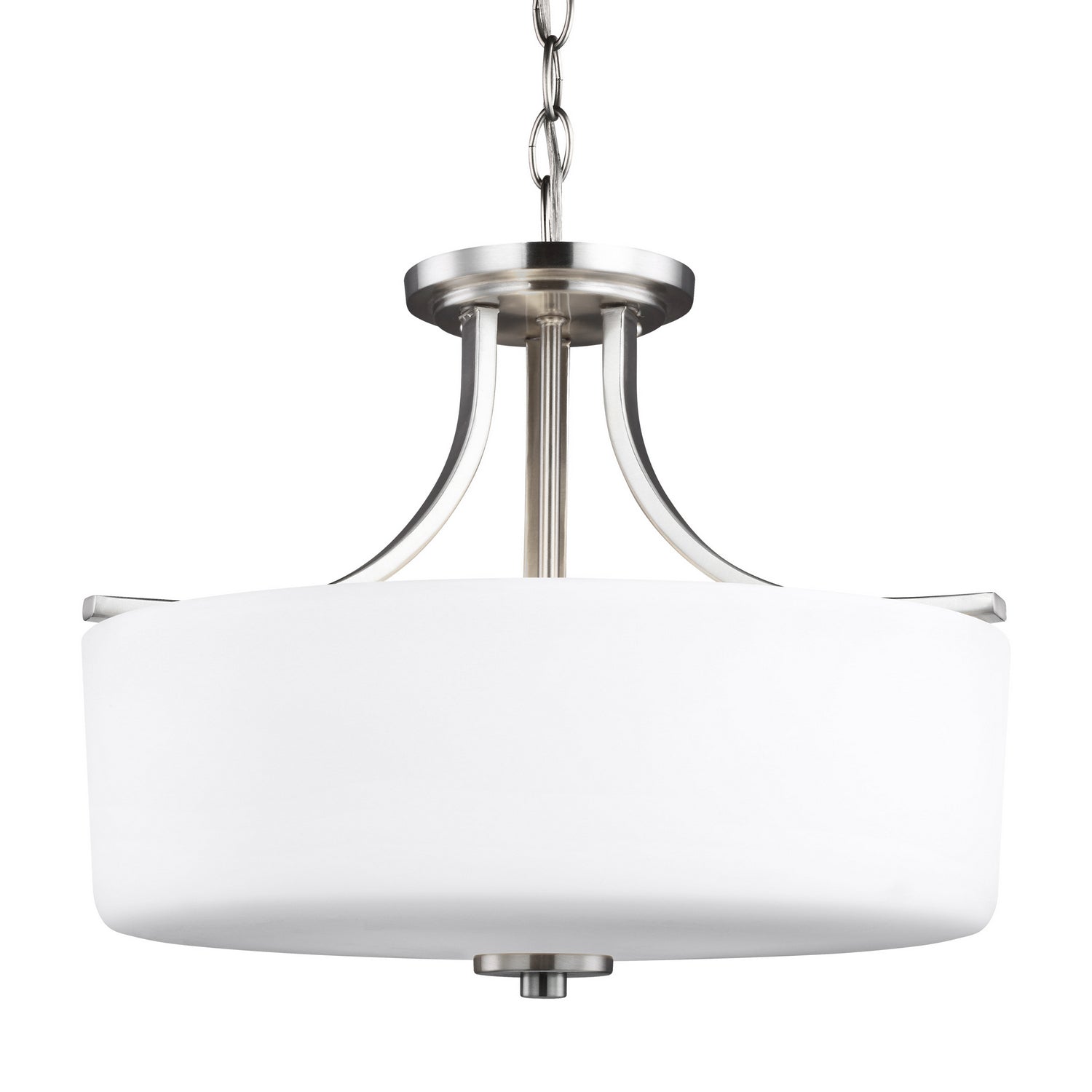 Generation Lighting - 7728803EN3-962 - Three Light Semi-Flush Mount - Canfield - Brushed Nickel