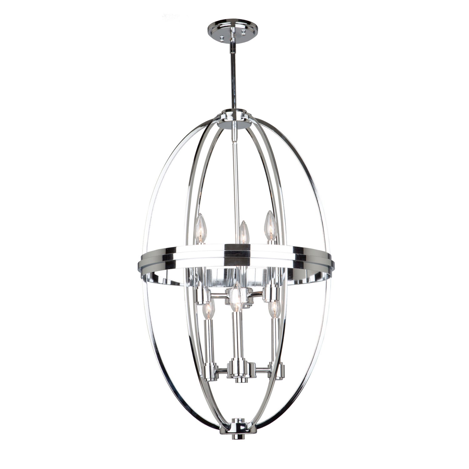 Artcraft - AC10696CH - Six Light Chandelier - Roxbury - Chrome