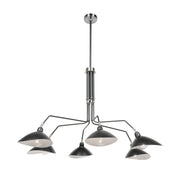 Artcraft - AC11216 - Six Light Chandelier - Nero - Black/White Interior
