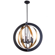 Artcraft - AC11236 - Six Light Chandelier - Capri - Dark Bronze & Satin Brass