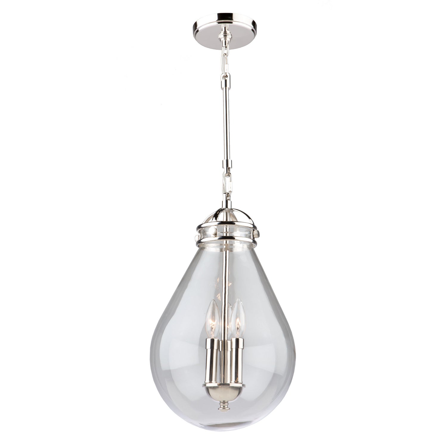Artcraft - AC11282PN - Three Light Pendant - Alexandria - Polished Nickel