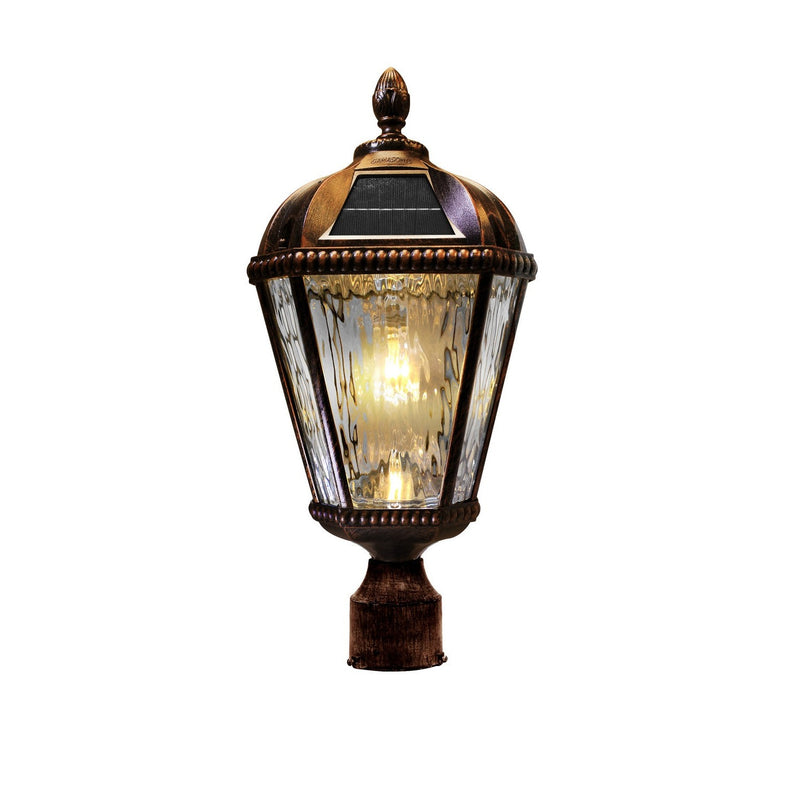 Gama Sonic - 98B112 - Solar LED Light Bulb - Royal Bulb Solar Lamp Series - Brushed Bronze