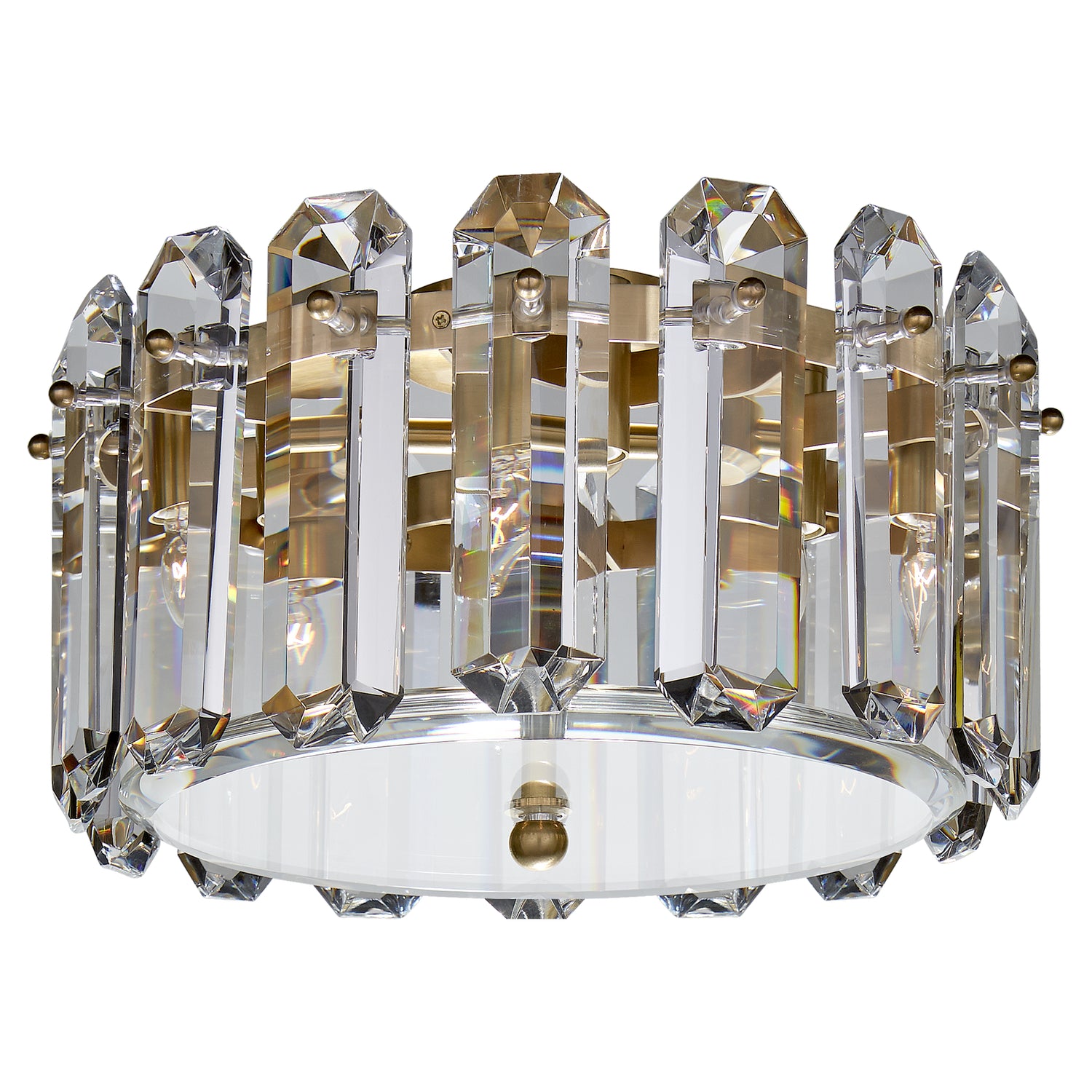 Visual Comfort Signature - ARN 4124HAB-CG - Four Light Flush Mount - Bonnington - Hand-Rubbed Antique Brass