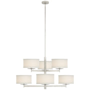 Visual Comfort Signature - KS 5070BSL-L - Six Light Chandelier - Walker - Burnished Silver Leaf