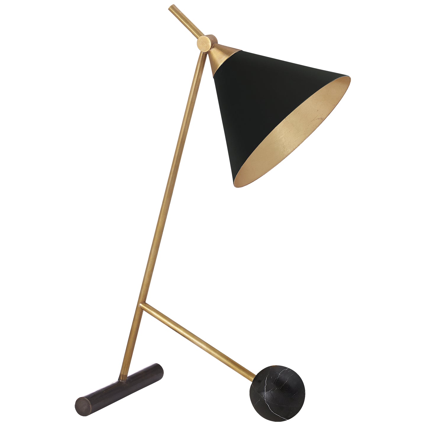 Visual Comfort Signature - KW 3410BZ/AB-BLK - One Light Table Lamp - Cleo - Bronze with Antique-Burnished Brass