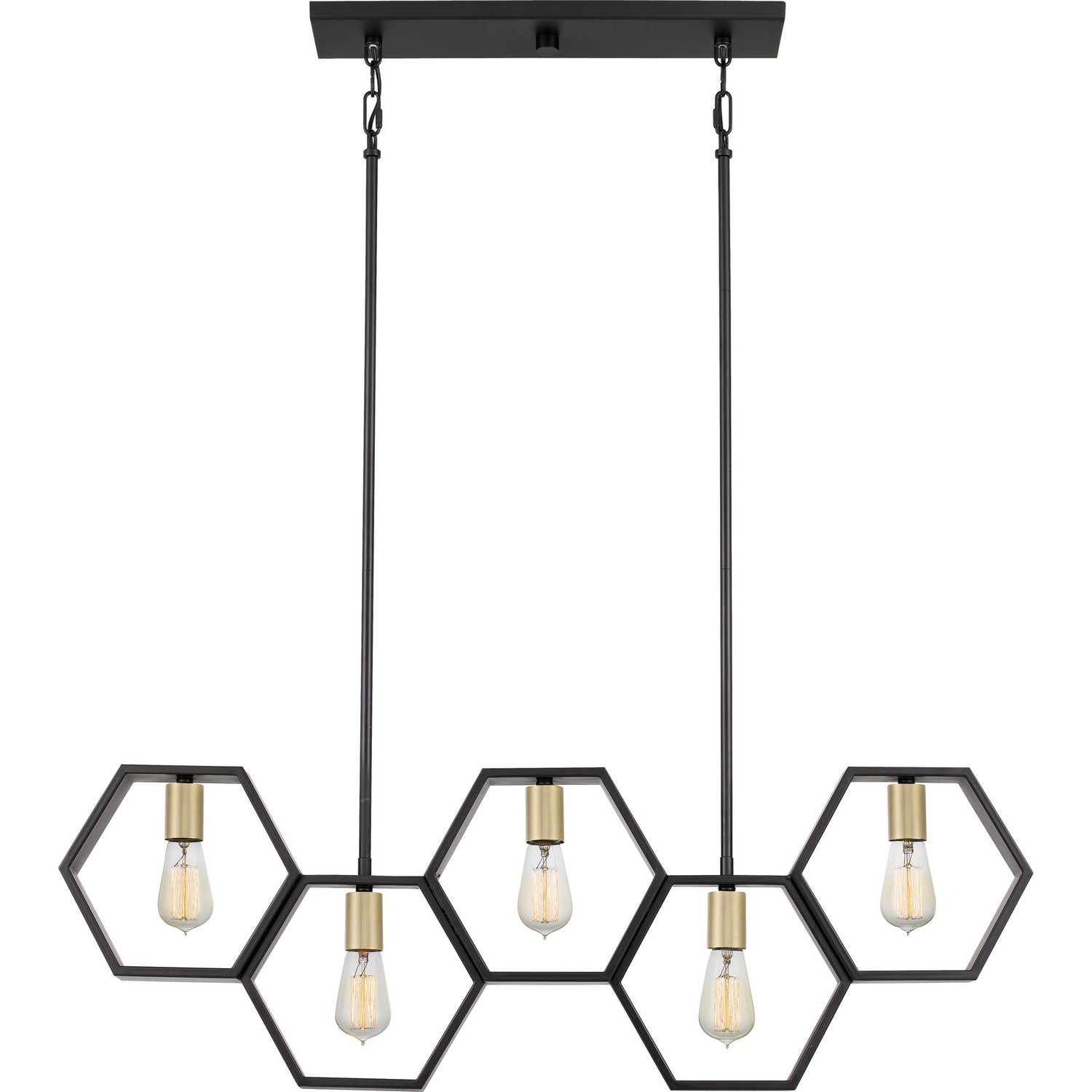 Quoizel - BSK540EK - Five Light Island Chandelier - Bismarck - Earth Black