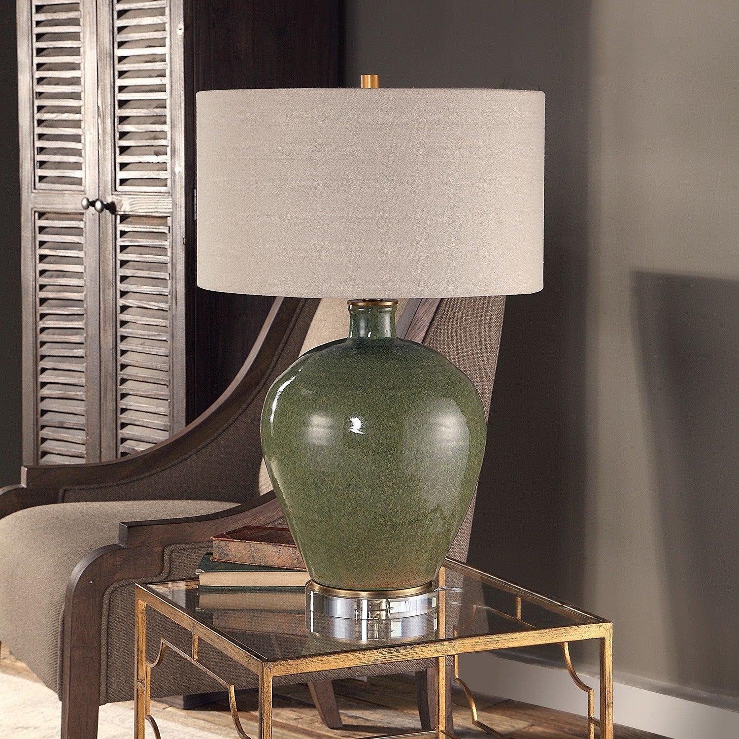 Uttermost - 27759 - One Light Table Lamp - Elva - Antique Brass