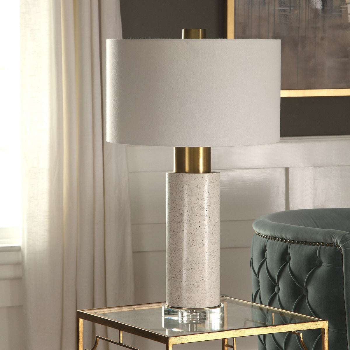 Uttermost - 27854 - One Light Table Lamp - Vaeshon - Brushed Brass