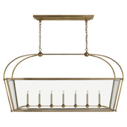 Visual Comfort Signature - CHC 5438AB-CG - Seven Light Linear Pendant - Riverside - Antique-Burnished Brass