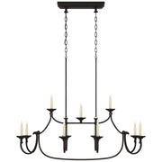 Visual Comfort Signature - CHC 5495AI - 11 Light Linear Pendant - Flemish - Aged Iron