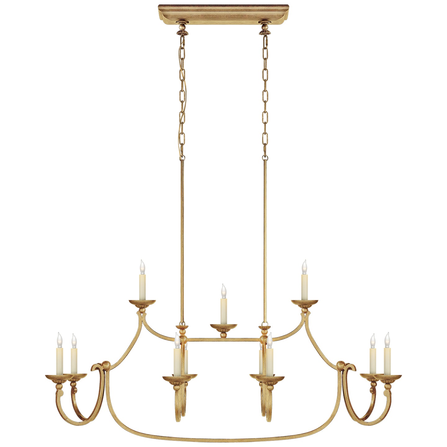 Visual Comfort Signature - CHC 5495GI - 11 Light Linear Pendant - Flemish - Gilded Iron