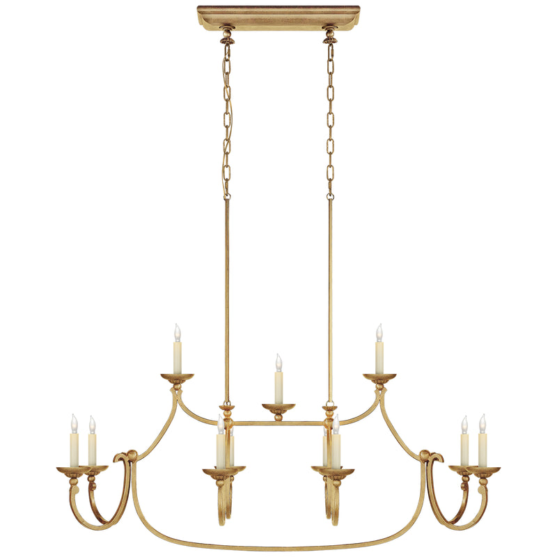 Visual Comfort Signature - CHC 5495GI - 11 Light Linear Pendant - Flemish - Gilded Iron