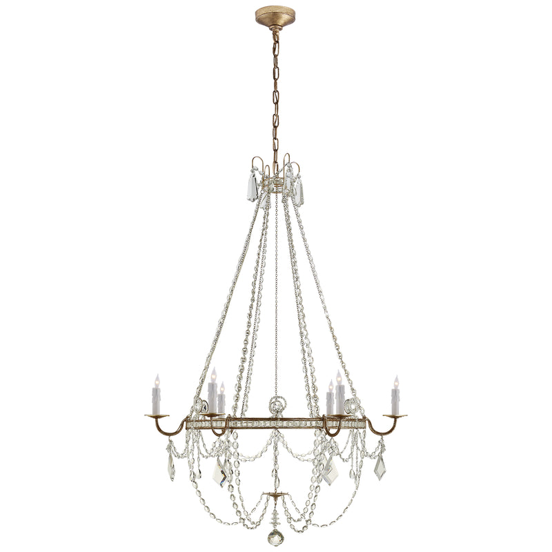 Visual Comfort Signature - SP 5031GI-CG - Six Light Chandelier - Sharon - Gilded Iron
