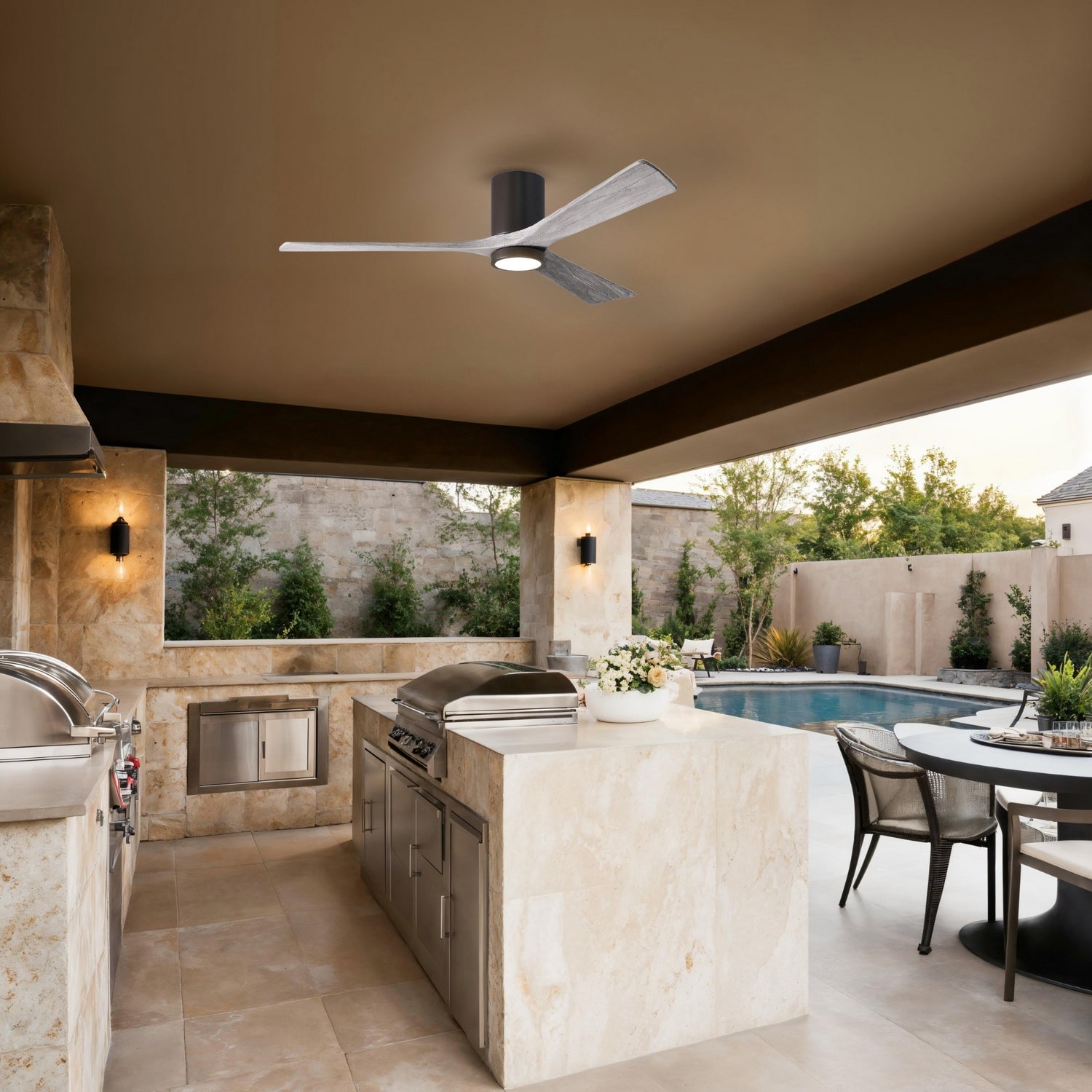 Matthews Fan Company - IR3HLK-TB-BW-60 - 60"Ceiling Fan - Irene-3HLK - Textured Bronze