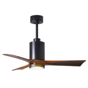 Matthews Fan Company - PA3-BK-WA-42 - 42"Ceiling Fan - Patricia - Matte Black