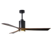 Matthews Fan Company - PA3-BK-WA-60 - 60"Ceiling Fan - Patricia - Matte Black