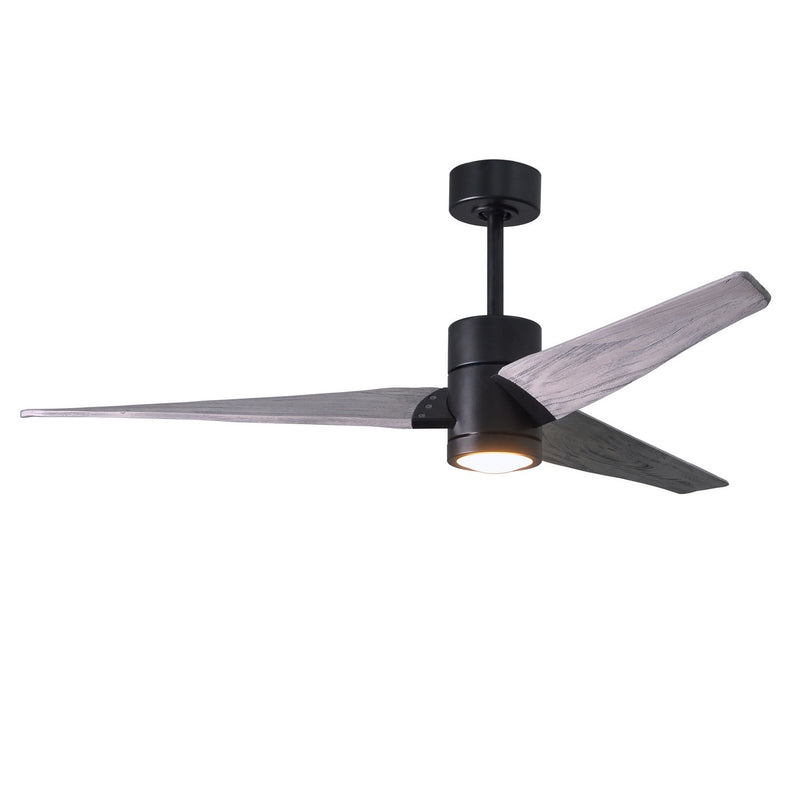 Matthews Fan Company - SJ-BK-BW-60 - 60"Ceiling Fan - Super Janet - Matte Black