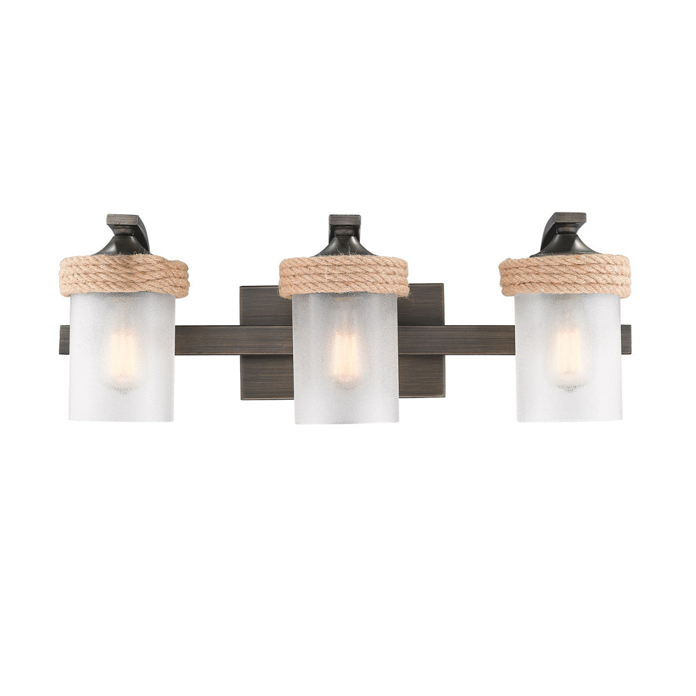 Golden - 1048-BA3 GMT-CS - Three Light Vanity Light - Chatham - Gunmetal Bronze