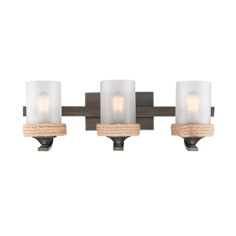 Golden - 1048-BA3 GMT-CS - Three Light Vanity Light - Chatham - Gunmetal Bronze