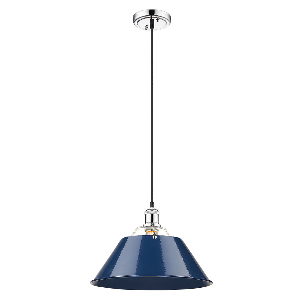 Golden - 3306-L CH-NVY - One Light Pendant - Orwell - Chrome