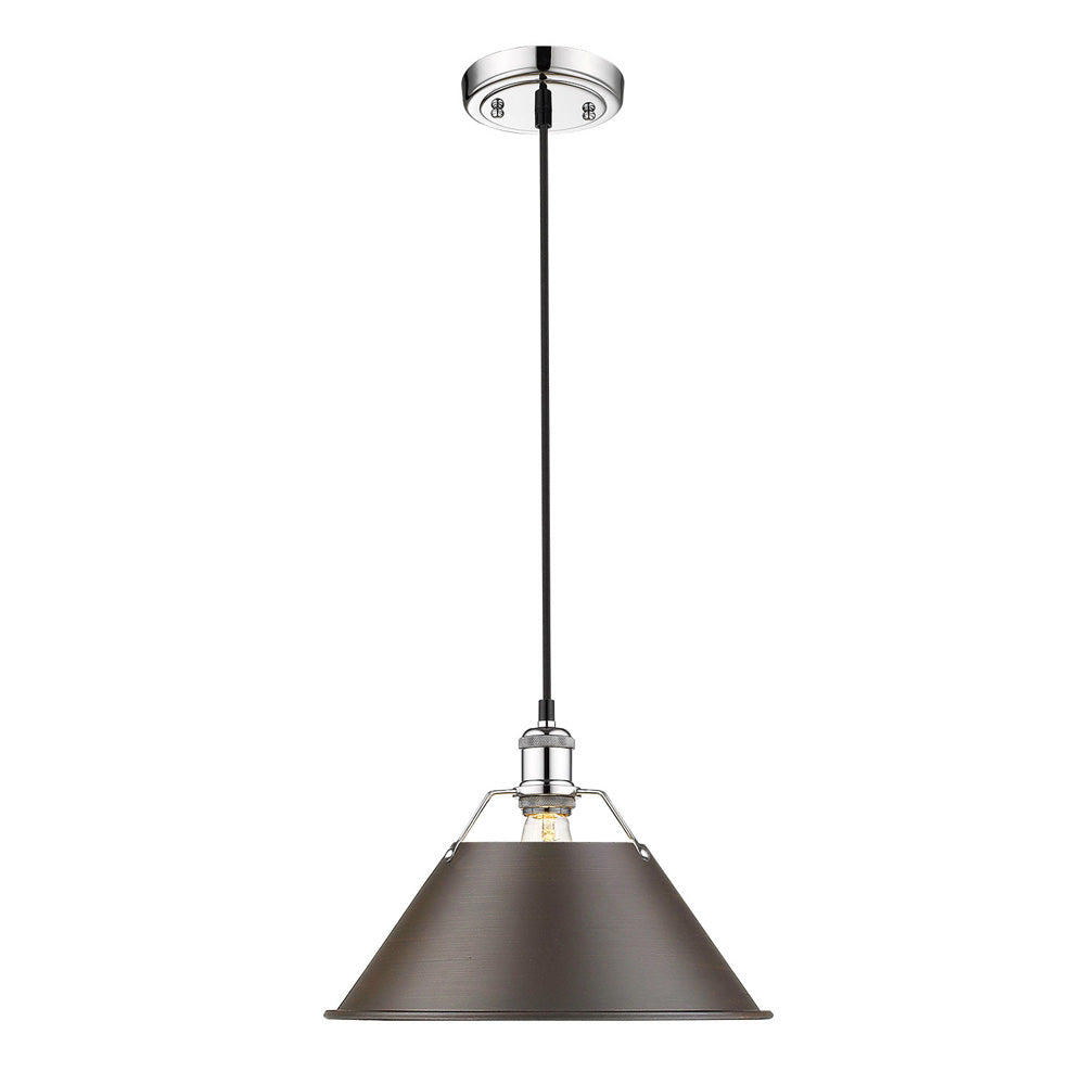 Golden - 3306-L CH-RBZ - One Light Pendant - Orwell - Chrome