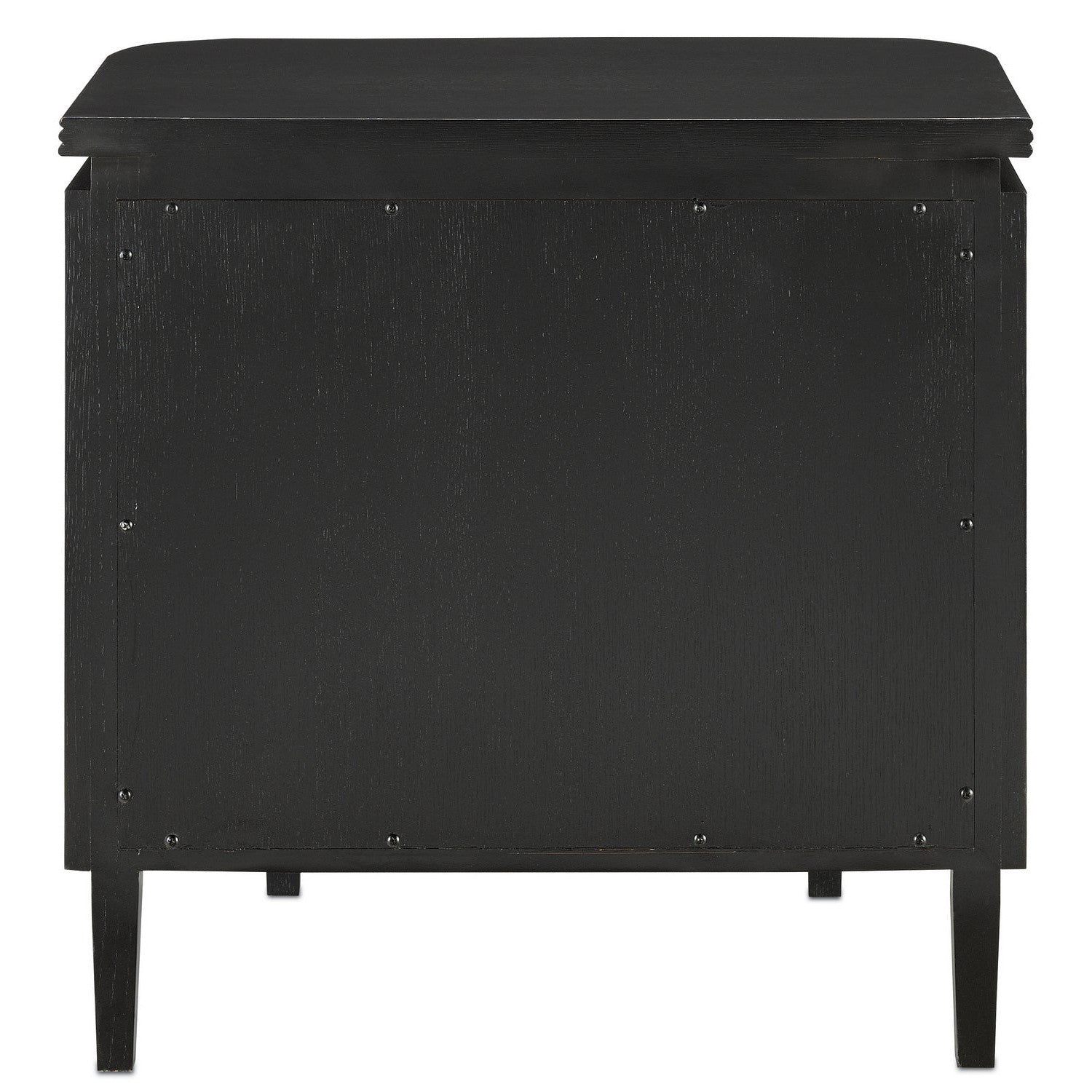 Currey and Company - 3000-0098 - Nightstand - Briallen Collection - Caviar Black/Antique Brass