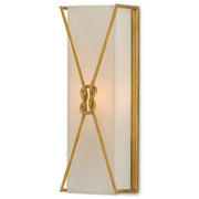 Currey and Company - 5000-0078 - One Light Wall Sconce - Ariadne Collection - Contemporary Gold Leaf