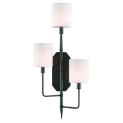 Currey and Company - 5000-0099 - Three Light Wall Sconce - Knowsley Collection - Oil Rubbed Bronze