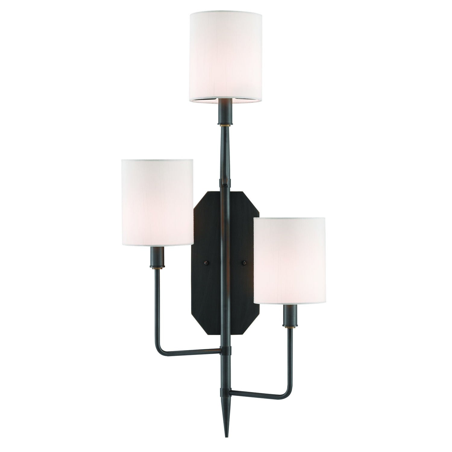 Currey and Company - 5000-0099 - Three Light Wall Sconce - Knowsley Collection - Oil Rubbed Bronze
