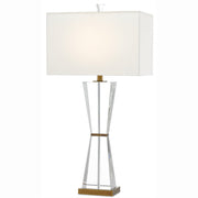 Currey and Company - 6000-0210 - One Light Table Lamp - Laelia Clear Table Lamp - Clear/Antique Brass