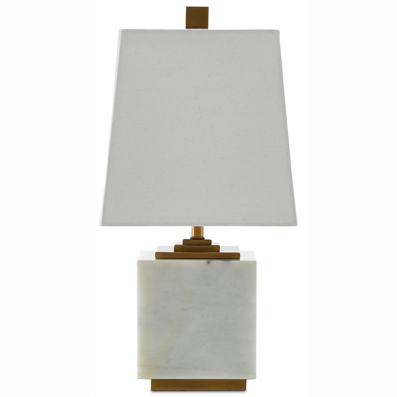 Currey and Company - 6000-0215 - One Light Table Lamp - Annelore Table Lamp - White/Antique Brass
