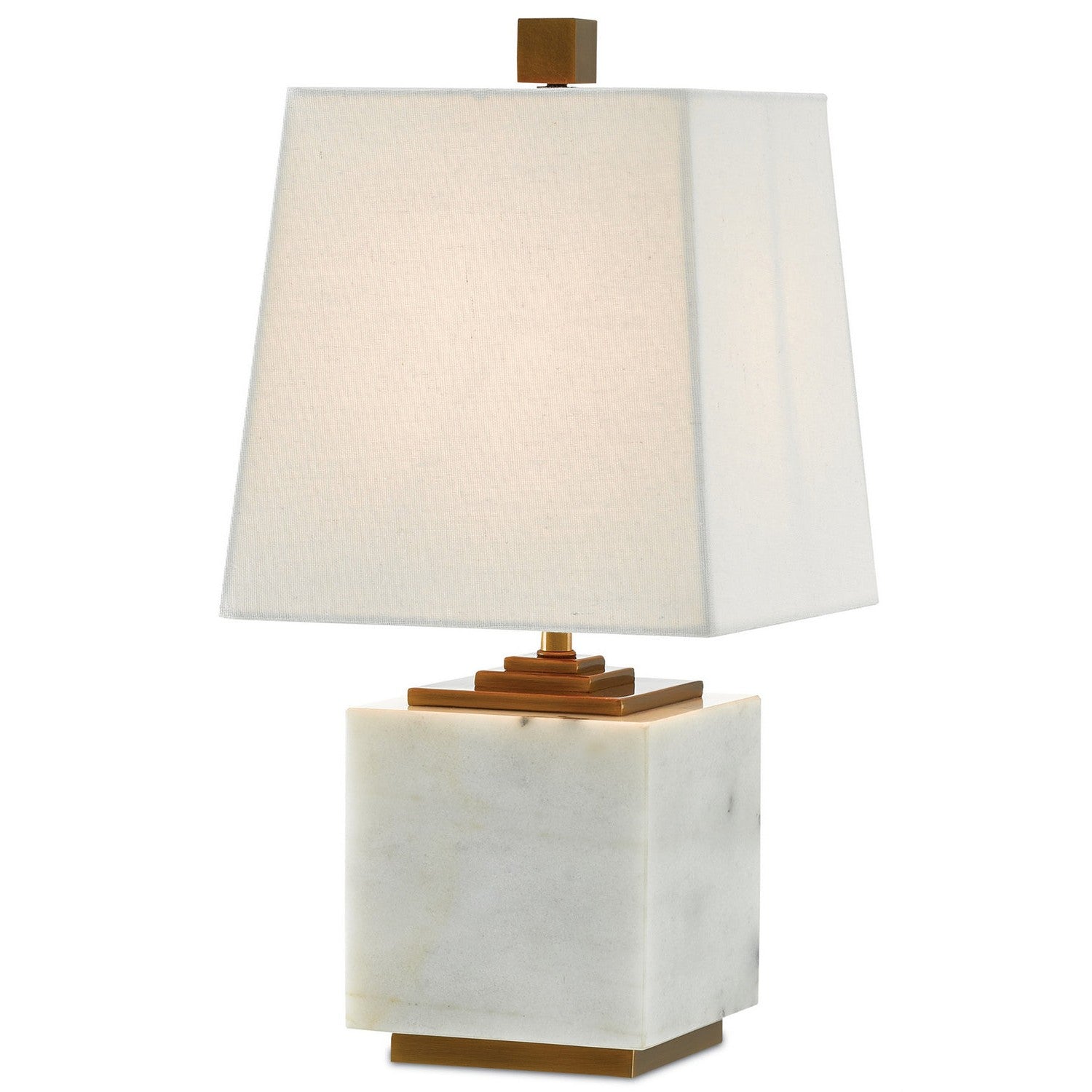 Currey and Company - 6000-0215 - One Light Table Lamp - Annelore Table Lamp - White/Antique Brass