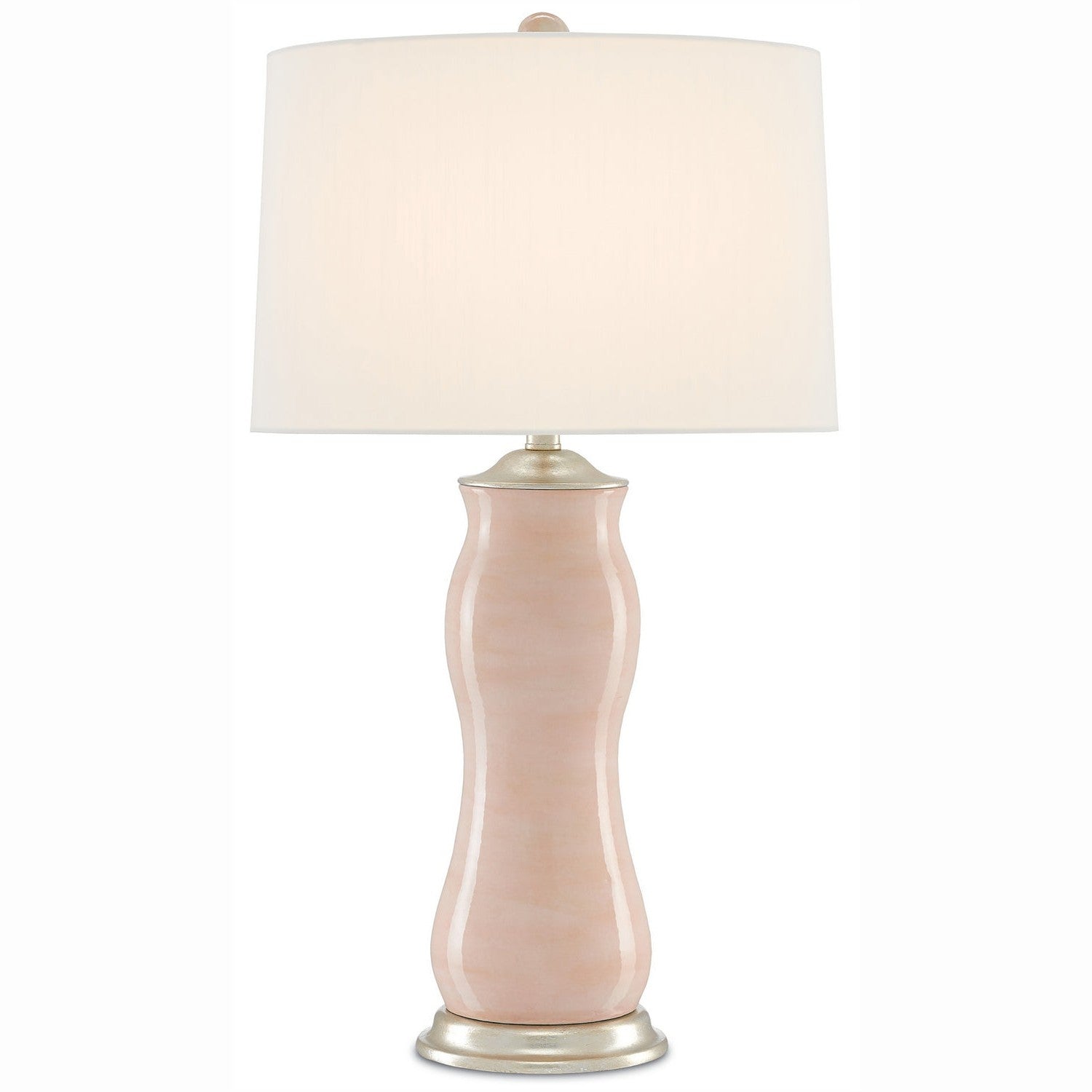 Currey and Company - 6000-0236 - One Light Table Lamp - Ondine Blush Table Lamp - Blush/Silver Leaf