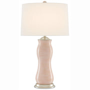 Currey and Company - 6000-0236 - One Light Table Lamp - Ondine Blush Table Lamp - Blush/Silver Leaf