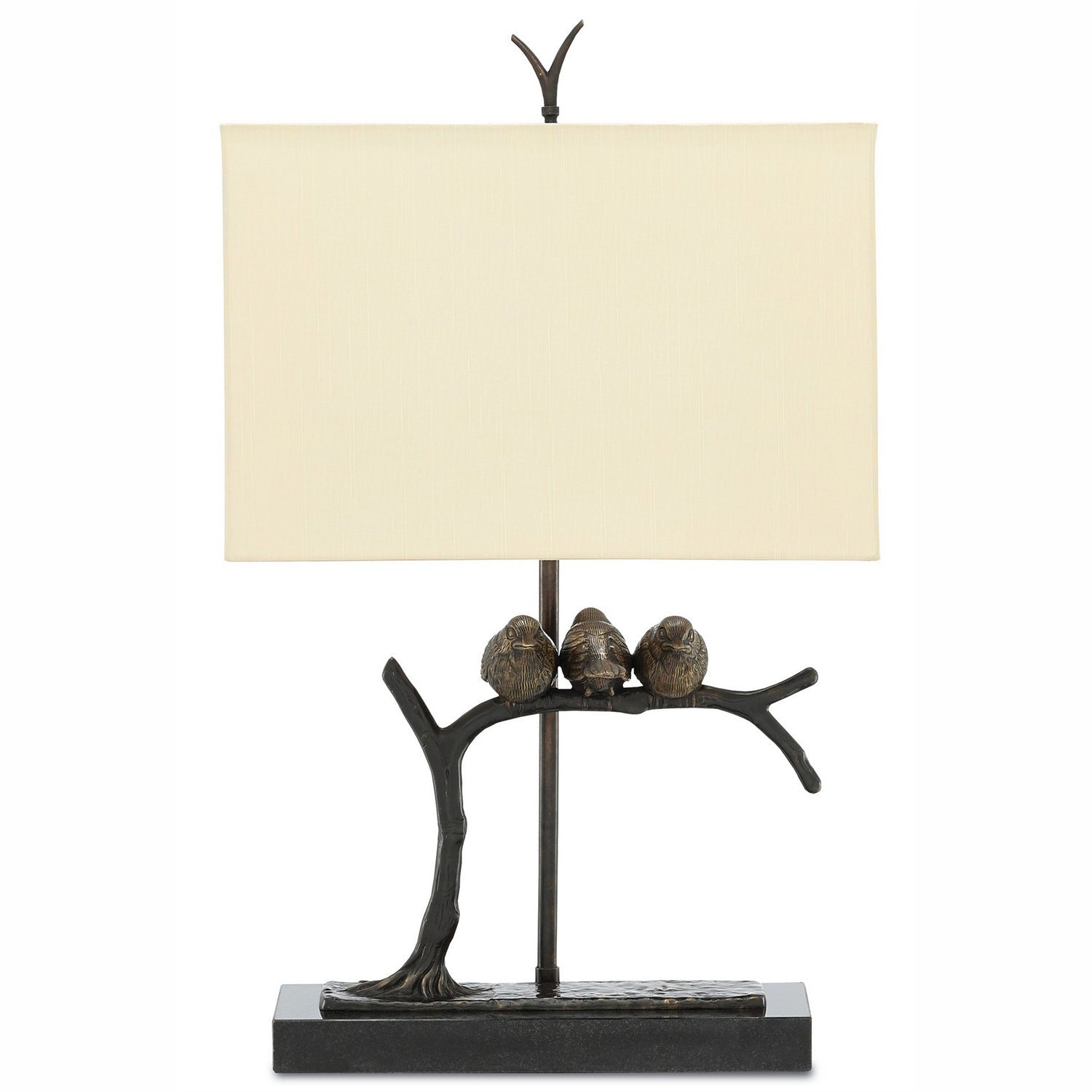 Currey and Company - 6000-0240 - Two Light Table Lamp - Sparrow Bronze Table Lamp - Bronze/Black