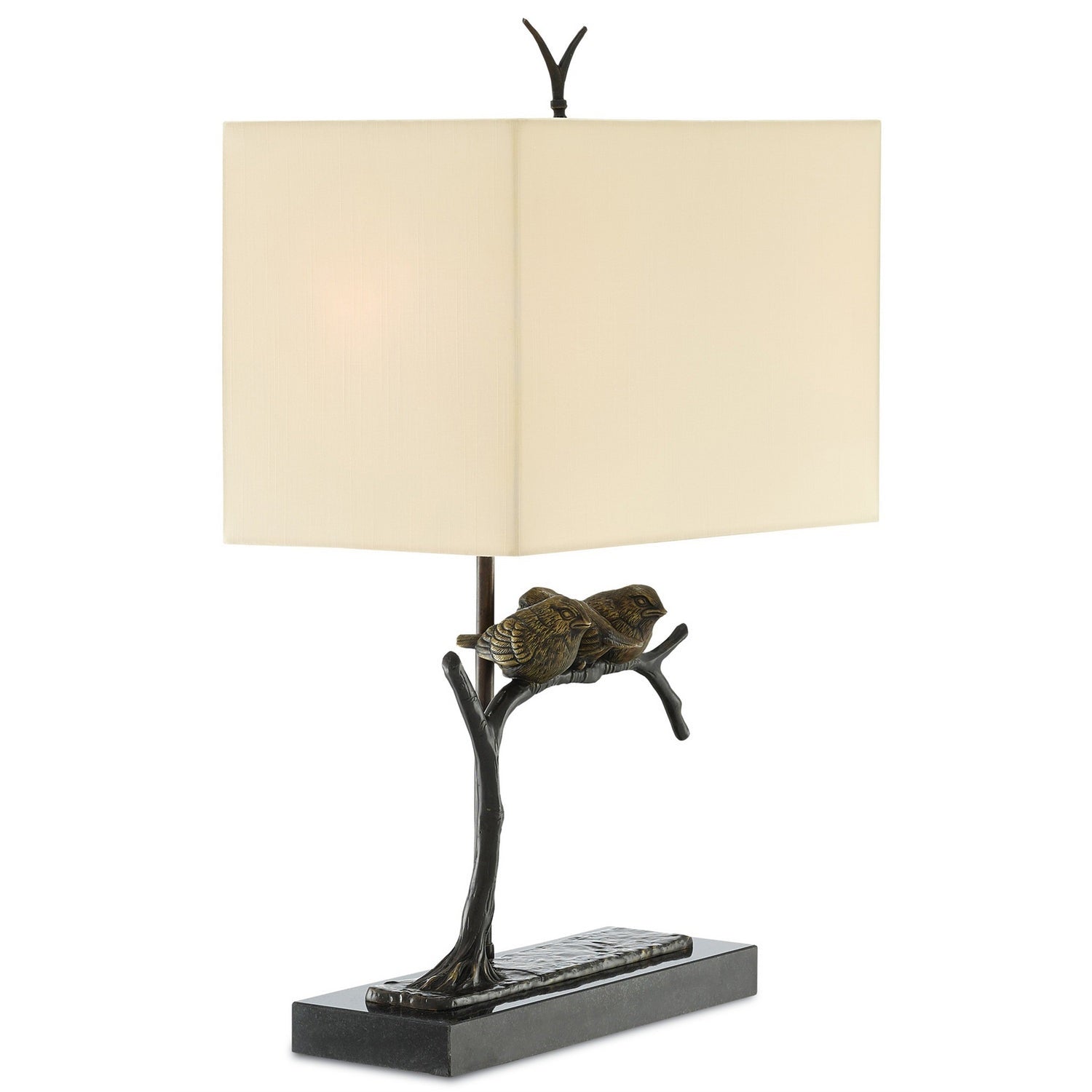 Currey and Company - 6000-0240 - Two Light Table Lamp - Sparrow Bronze Table Lamp - Bronze/Black