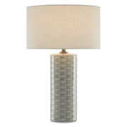 Currey and Company - 6000-0283 - One Light Table Lamp - Fisch Collection - Gray/White/Antique Nickel