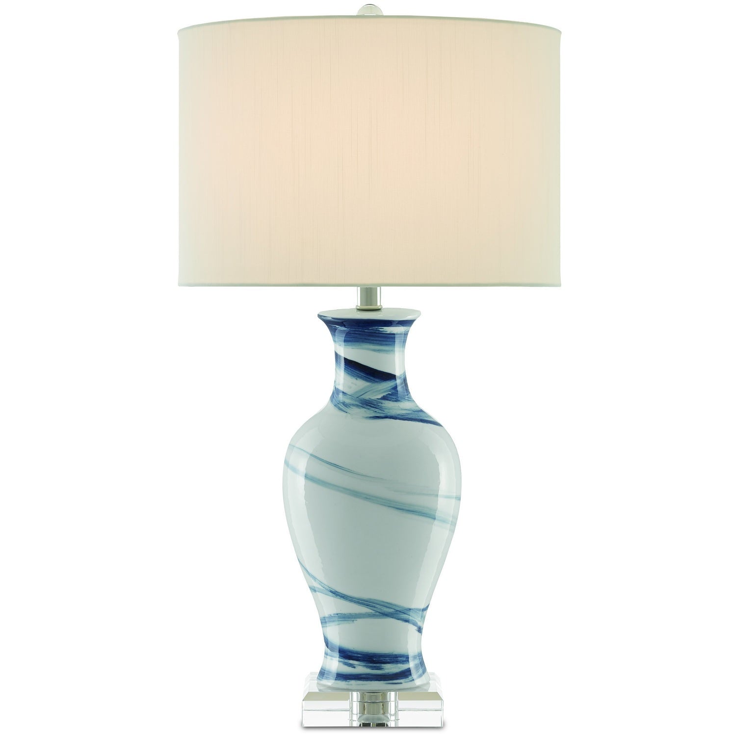 Currey and Company - 6000-0316 - One Light Table Lamp - Hanni Table Lamp - White/Blue