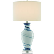 Currey and Company - 6000-0316 - One Light Table Lamp - Hanni Table Lamp - White/Blue