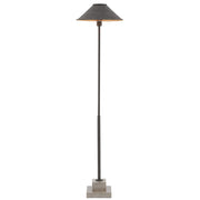 Currey and Company - 8000-0016 - One Light Floor Lamp - Fudo Black Floor Lamp - Molé Black/Contemporary Gold Leaf/Polished Concrete