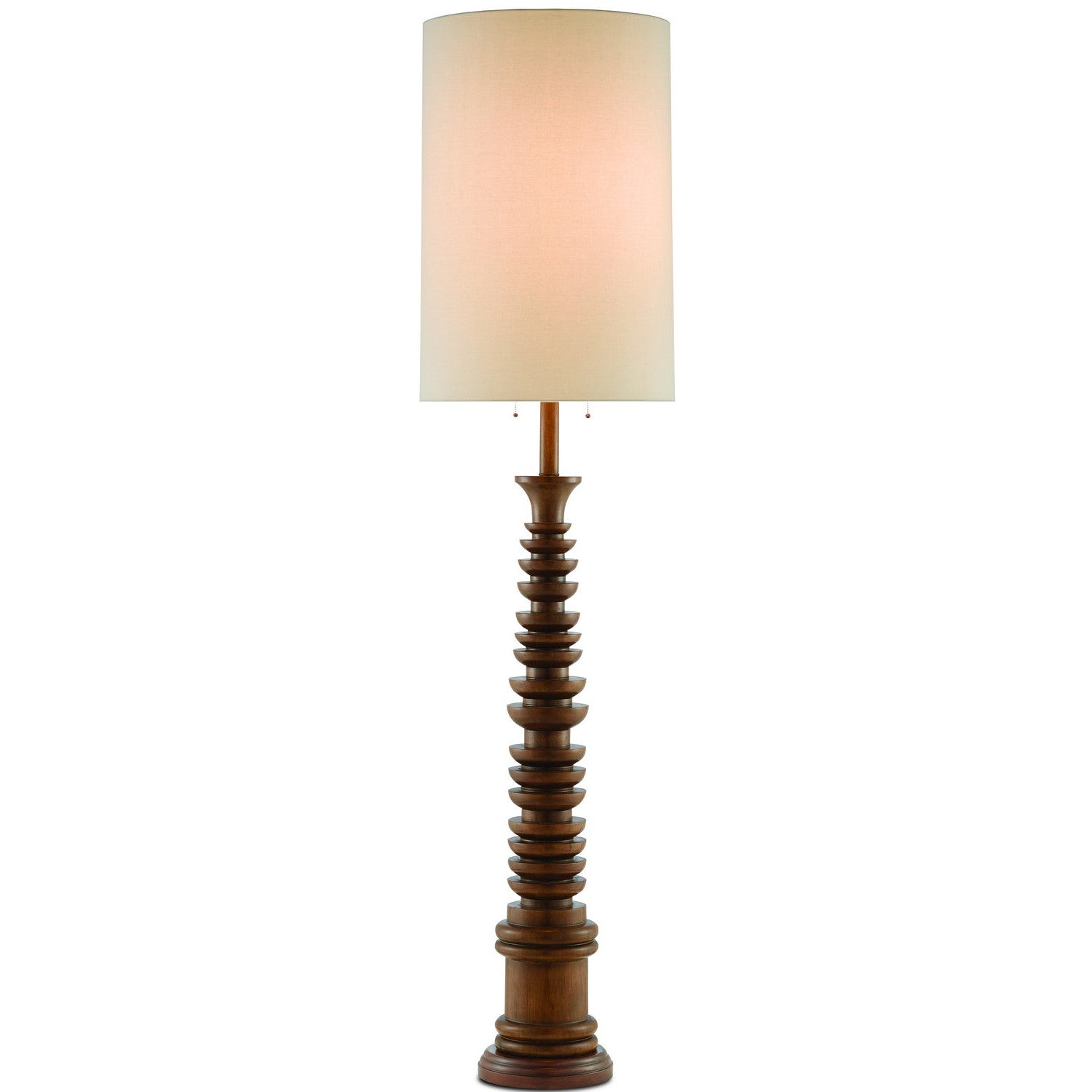 Currey and Company - 8000-0034 - Two Light Floor Lamp - Malayan Collection - Natural